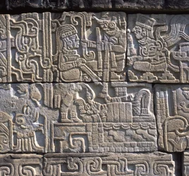 Centraal reliëf, noordmuur, Zuidelijke Balspelbaan, Totonac, Late Klassieke periode